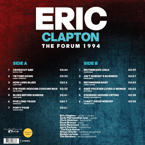 Картинка Eric Clapton The Forum 1994 Live Radio Broadcast (LP) Cult Legends Music 402041 8717662586637 фото 3